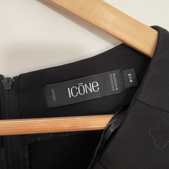 Short sleeve midi black bodycon dress from Simons - Picture 3 of 4